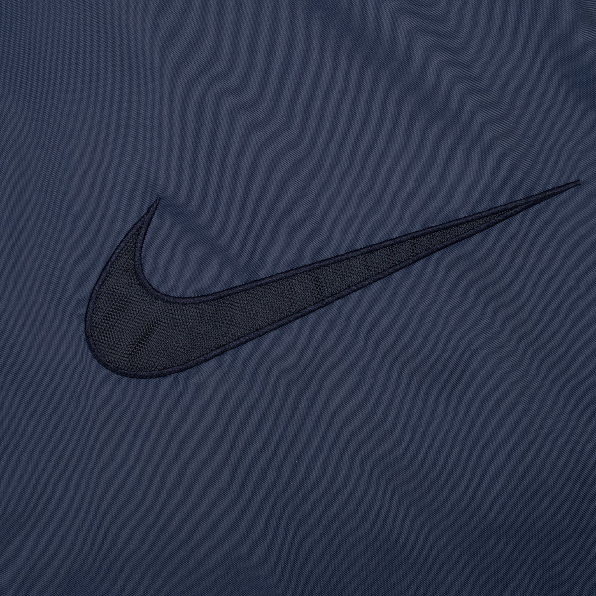 VINTAGE NIKE BIG SWOOSH BLUE HEAVY WINDBREAKER PULLOVER JACKET 1990S MEDIUM