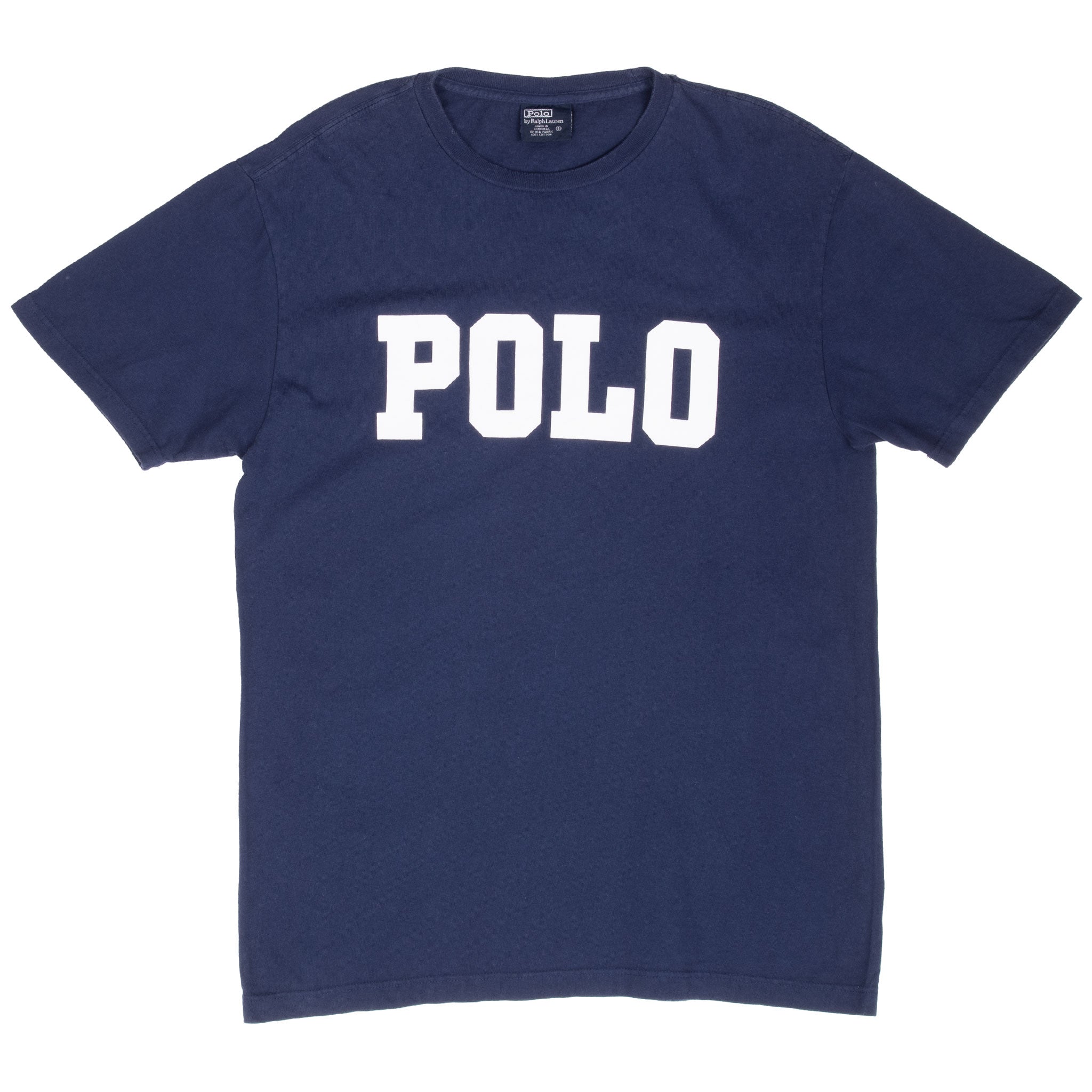 VINTAGE RALPH LAUREN POLO BLUE TEE SHIRT 1990S SIZE SMALL