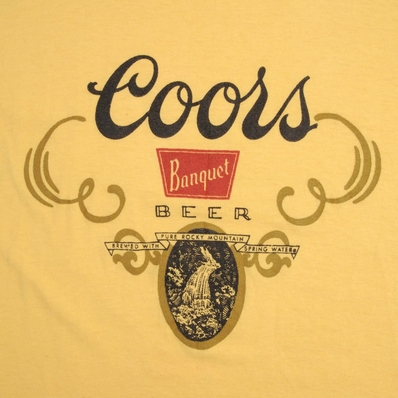 Vintage Coors Beer Tee Shirt 1990S Size Medium With Single Stitch Sleeves