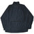 Back of black Nike windbreaker jacket with stand collar and horizontal zippered pocket