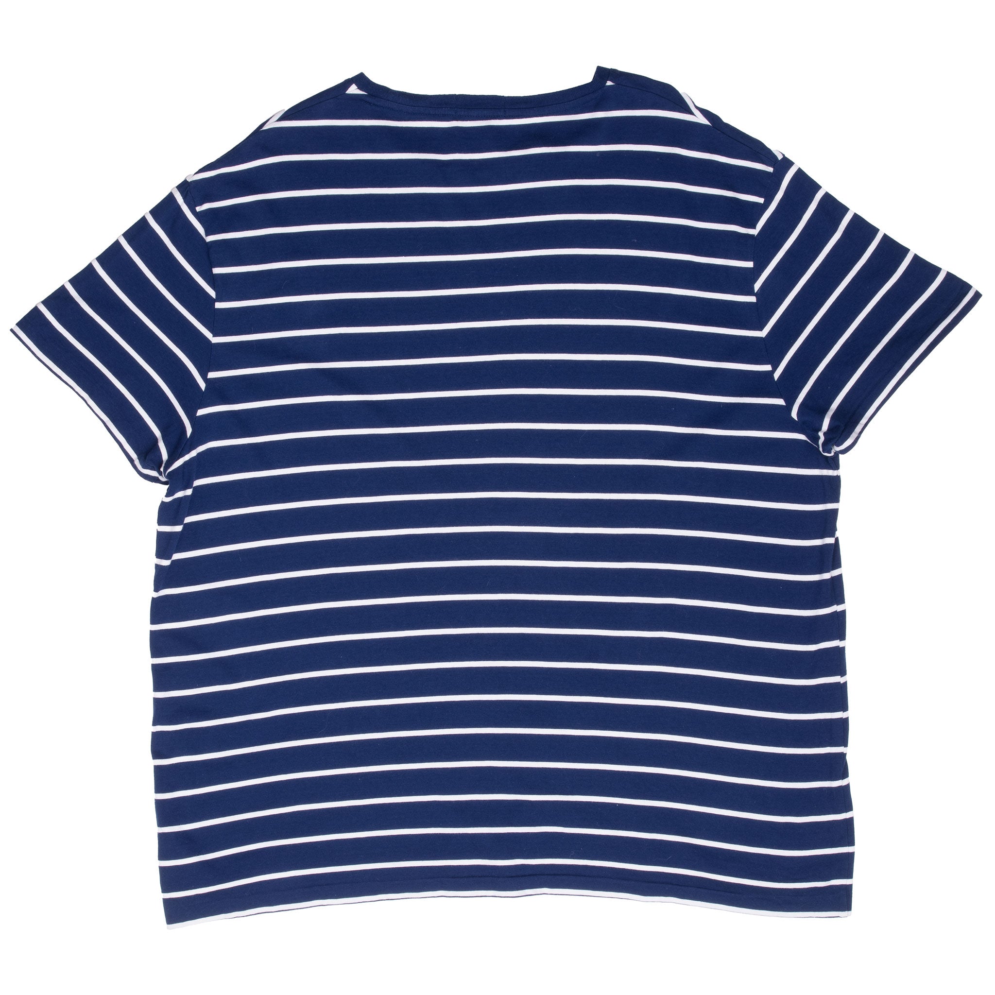 VINTAGE POLO RALPH LAUREN BLUE MARINIERE STRIPE TEE SHIRT 2XL