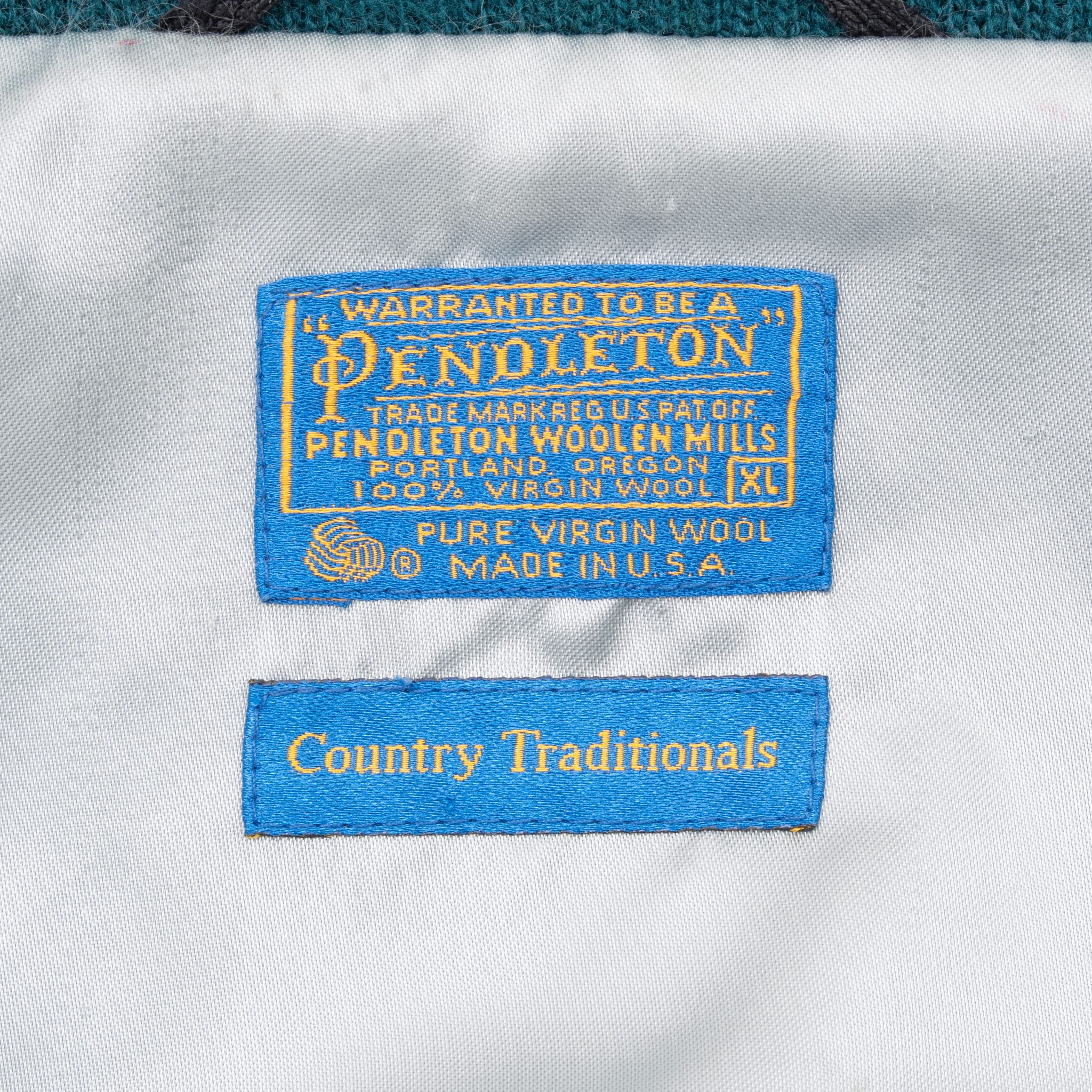 Vintage Pendleton Woolen Mills Green Jacket 1970S Size Xl Made In Usa