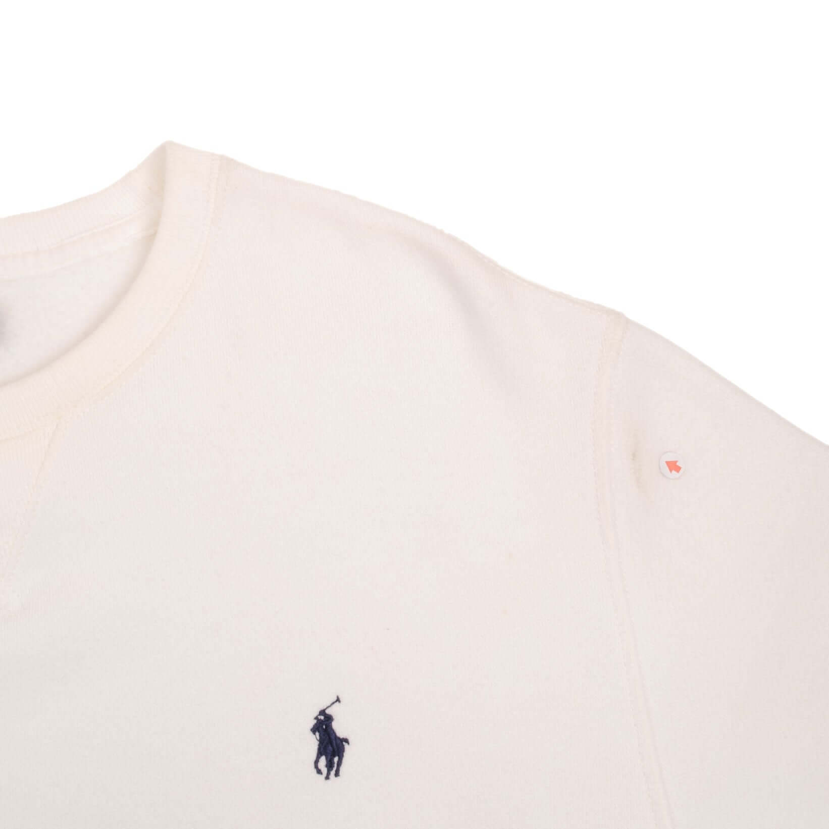 VINTAGE RALPH LAUREN WHITE CLASSIC CREWNECK HEAVYWEIGHT SWEATSHIRT LARGE 1990S