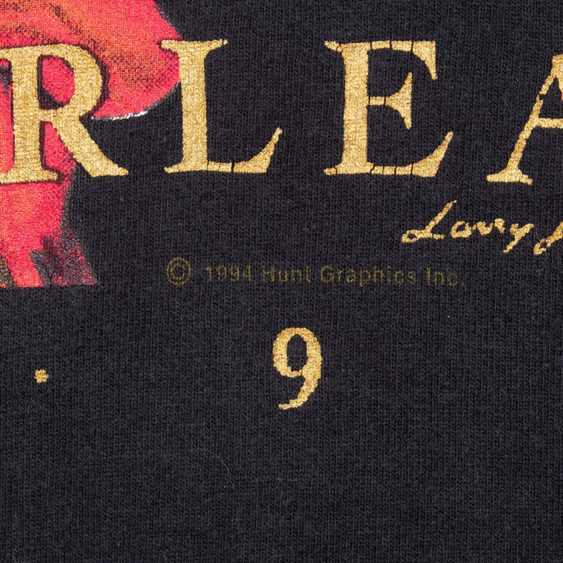 Vintage New Orleans Mardi Gras 1995 Nola Tee Shirt Size Large Made In Usa With Single Stitch Sleeves