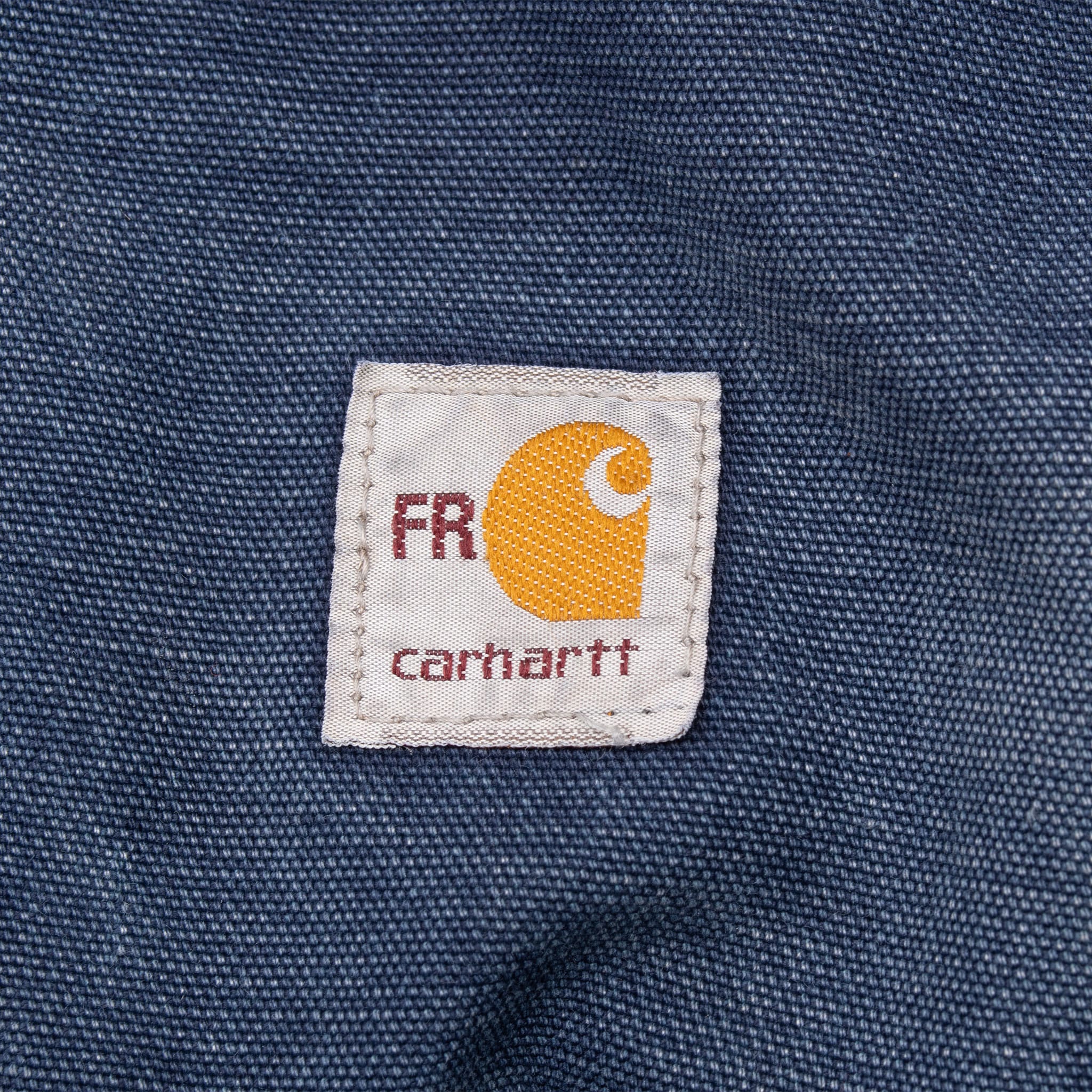 Vintage Carhartt Blue Fire Resistant Jacket Frj195Dny 2012 Size Xl Tall