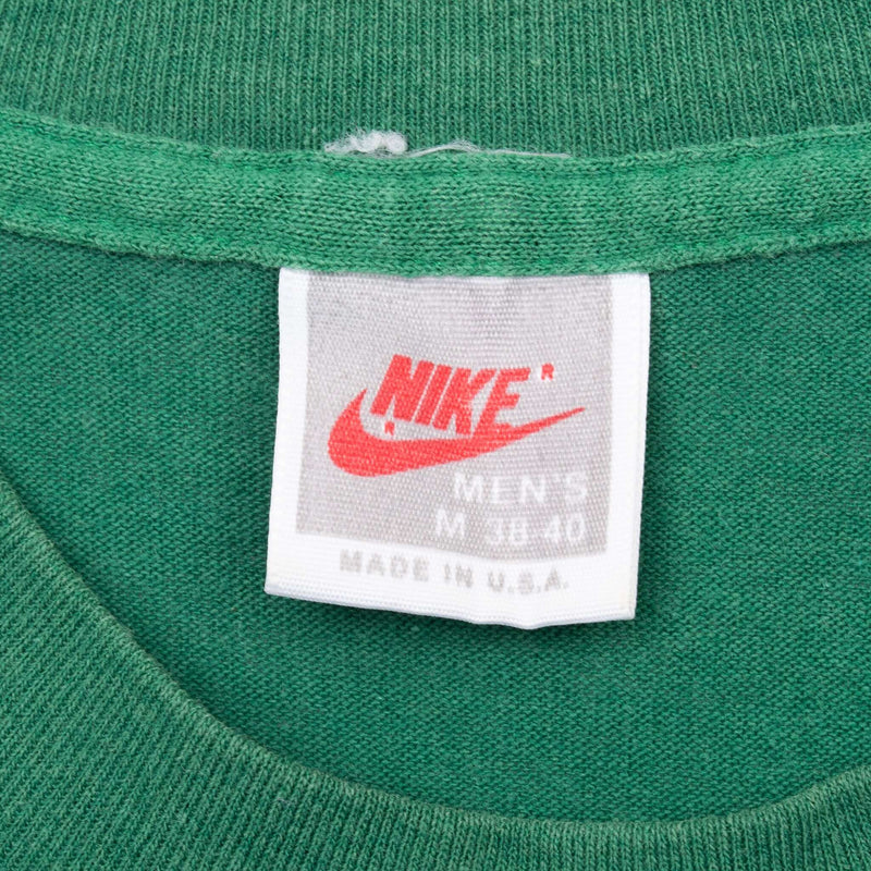 Vintage Nike Just Do It Green Tee Shirt Late 1980S Size Small Made In Usa With Single Stitch Sleeves