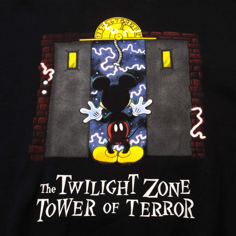 SUDADERA VINTAGE DISNEY WORLD THE TWILIGHT ZONE TOWER OF TERROR TALLA GRANDE FABRICADA EN EE. UU.