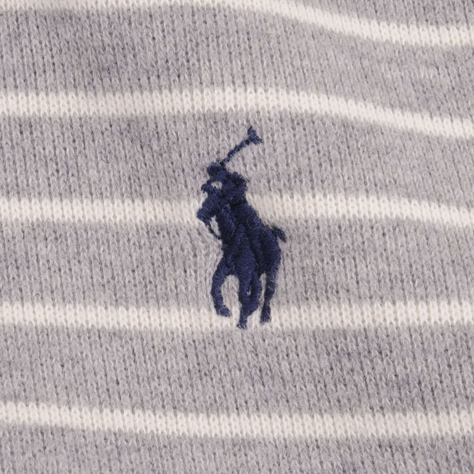 Polo Ralph Lauren Gray Stripped Quarter 1/4 Zip Sweater Size 2XL