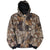 Front of Carhartt Realtree Hardwoods camo Active Jacket showing zipper and pouch pockets