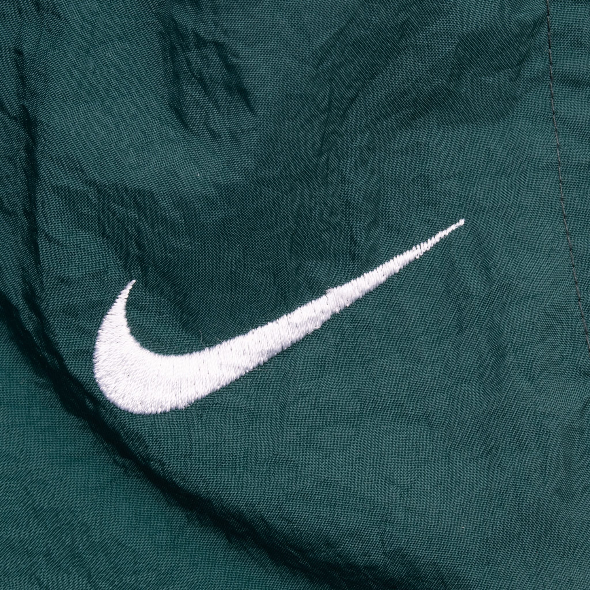 Vintage Nike Classic Swoosh Green Nylon Track Pants 1990S Size Medium