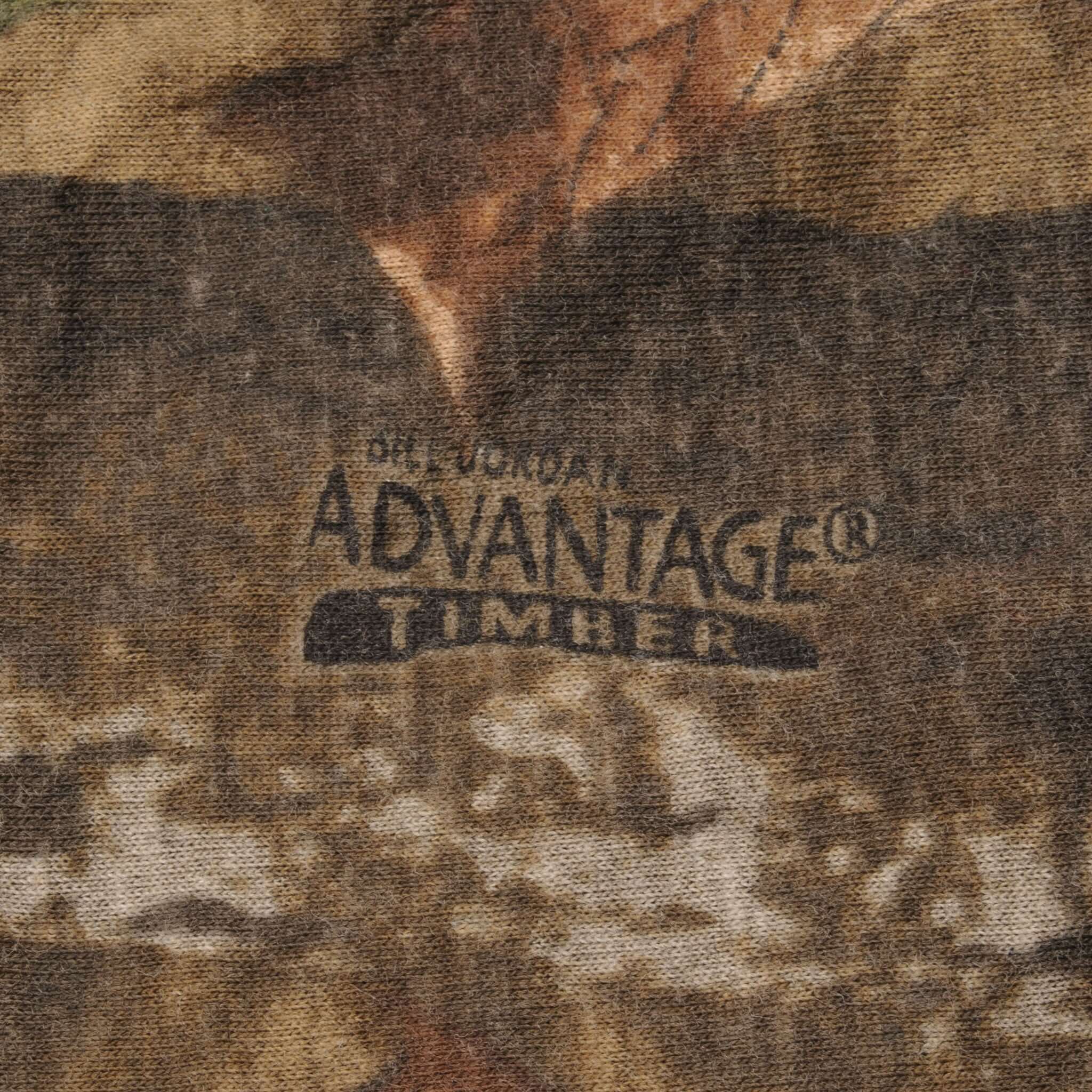 Vintage Hunting Advantage Timber Camo Long Sleeve Pocket Tee Shirt 2000S Size 3XL