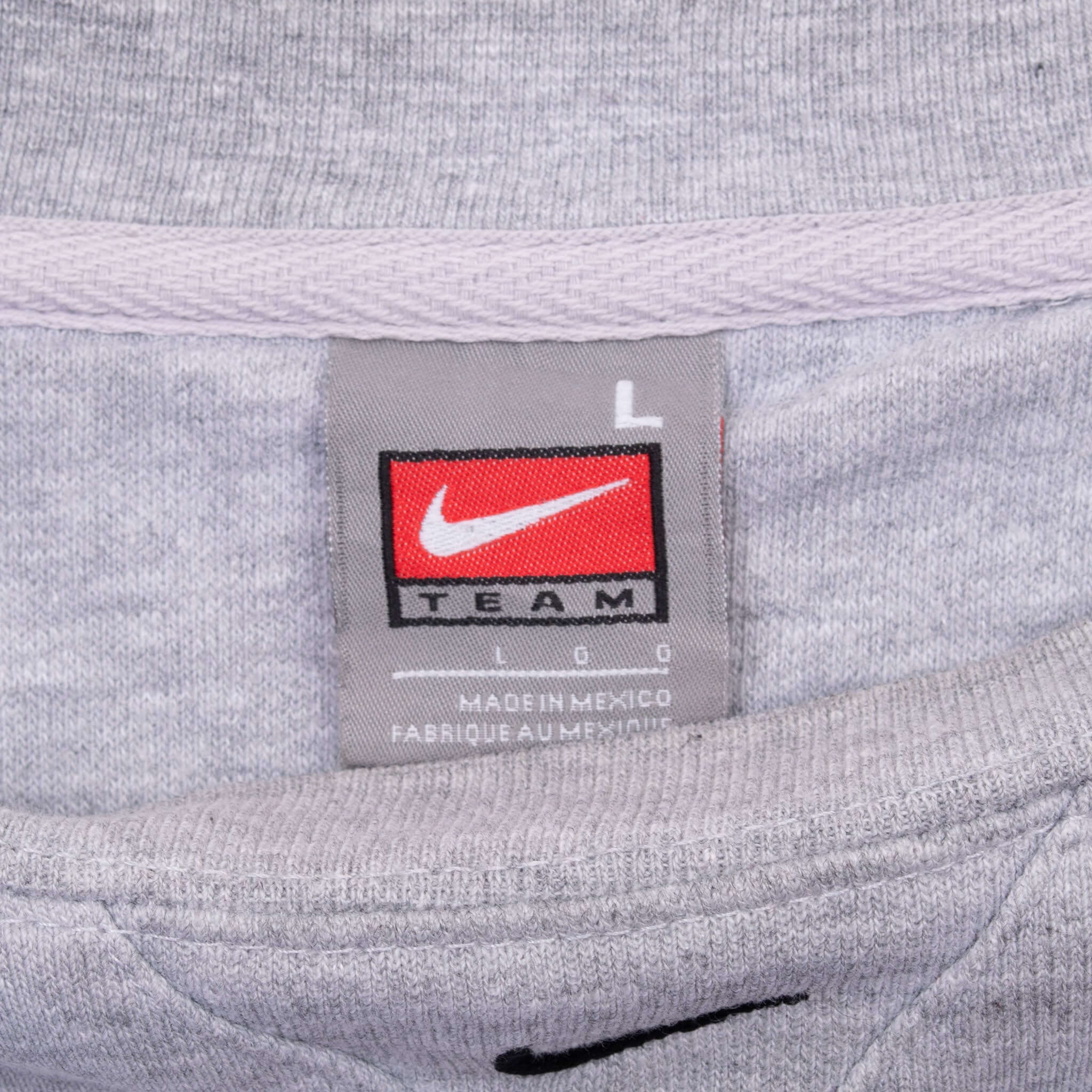 Vintage Nike Center Swoosh Grey Crewneck Sweatshirt 2000S Size Large