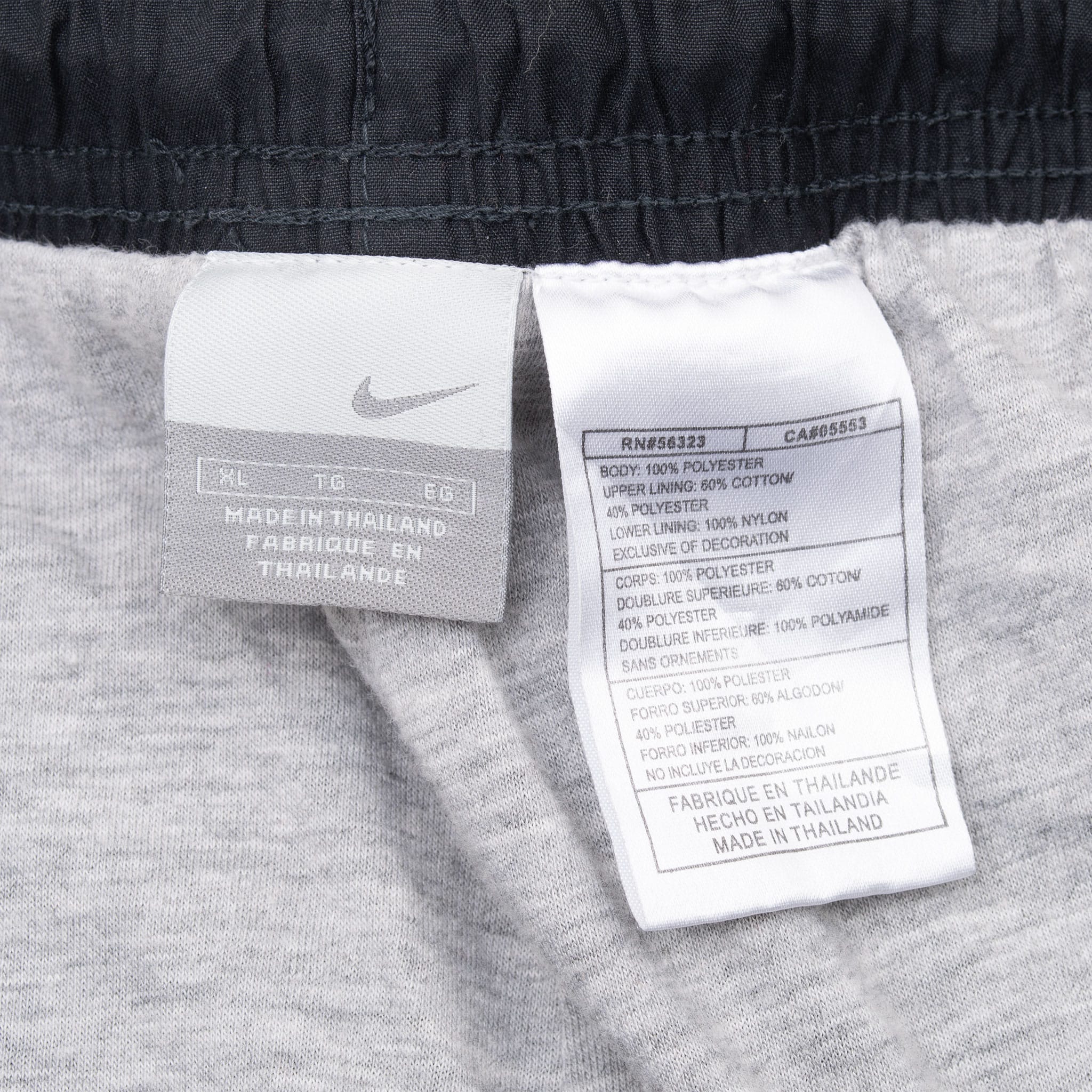 VINTAGE NIKE CLASSIC SWOOSH BLACK TRACK PANTS 2000S XL