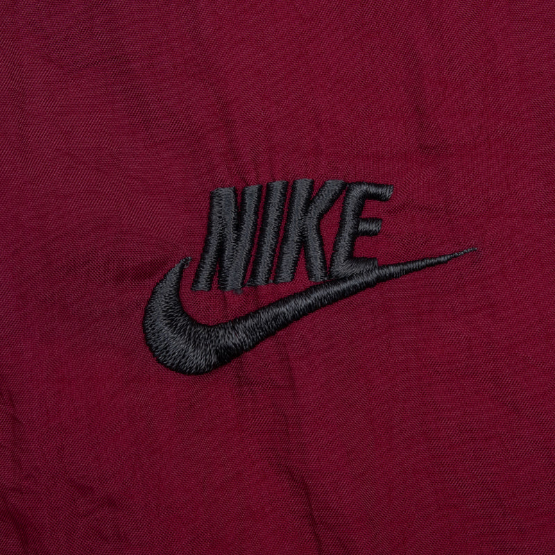 Vintage Nike Classic Swoosh Burgundy Windbreaker Jacket 1990S Size Large