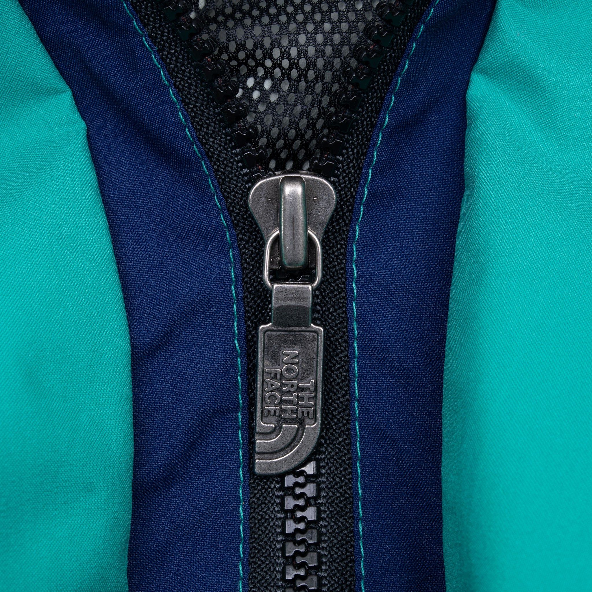 Vintage The North Face Goretex Teal Team Teflon Packable Hood Windbreaker Jacket 1990S Size Large Made In USA