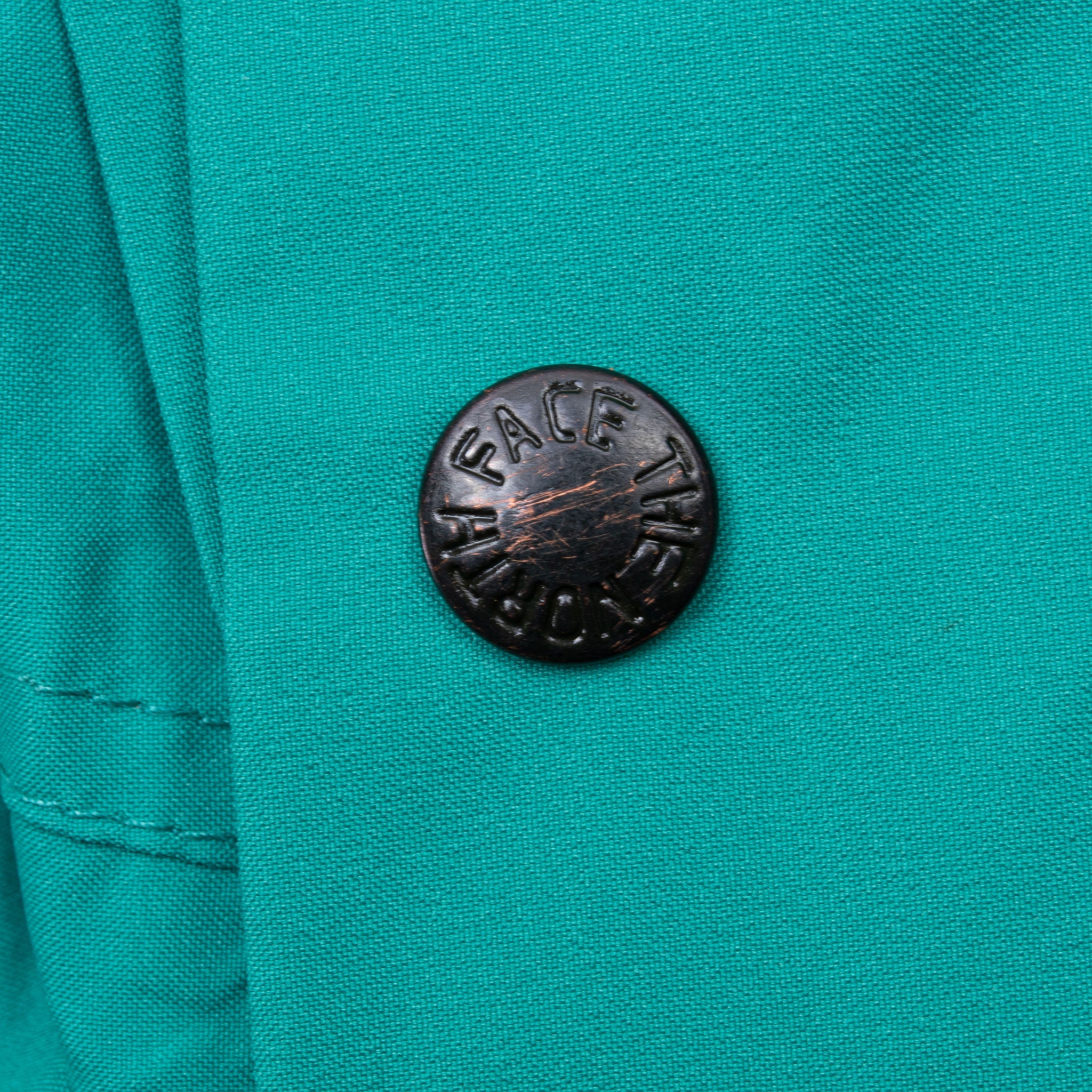 Vintage The North Face Goretex Teal Team Teflon Packable Hood Windbreaker Jacket 1990S Size Large Made In USA