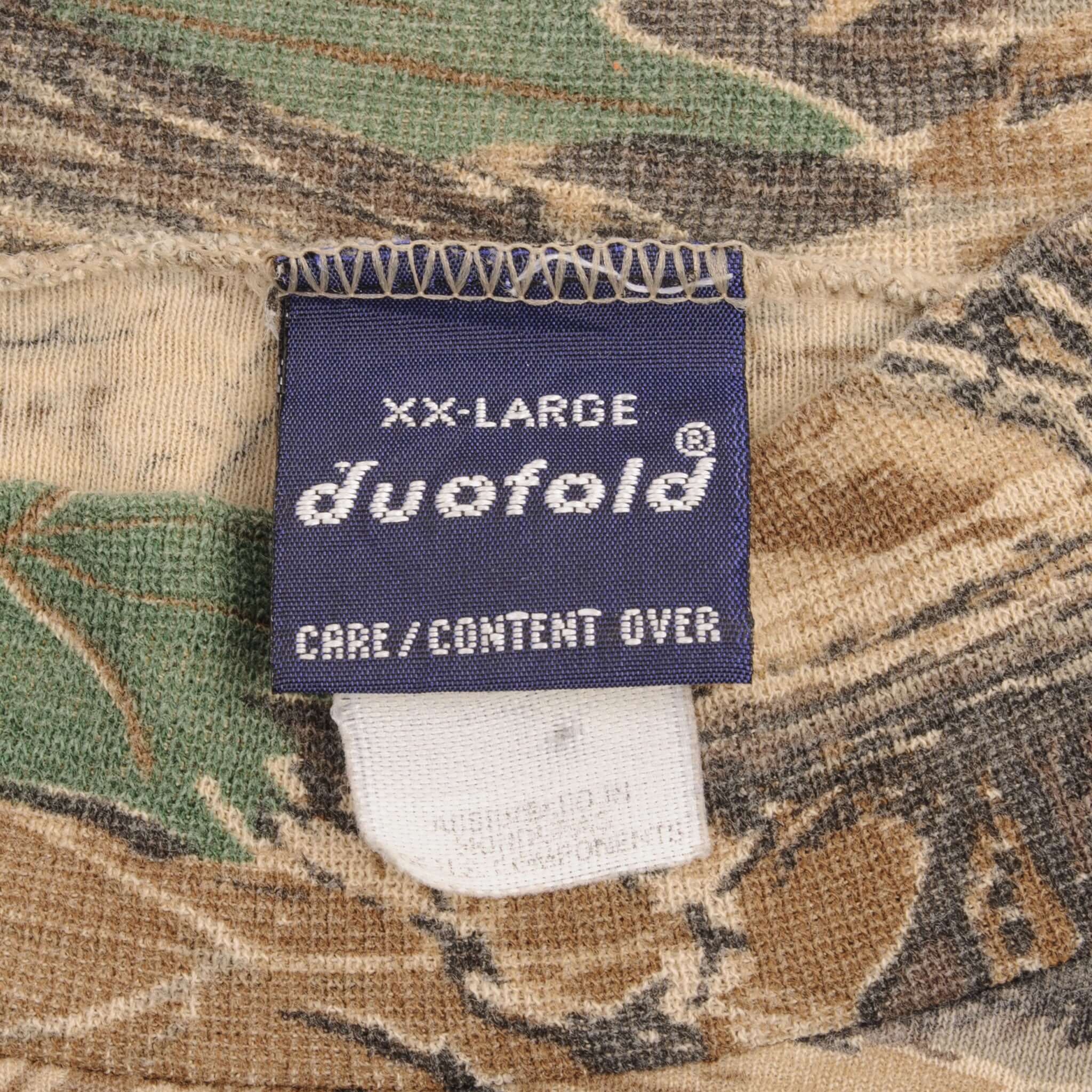 Vintage Hunting Advantage Camo Long Sleeve Pocket Turtle Neck Tee Shirt 1990S Size 2XL