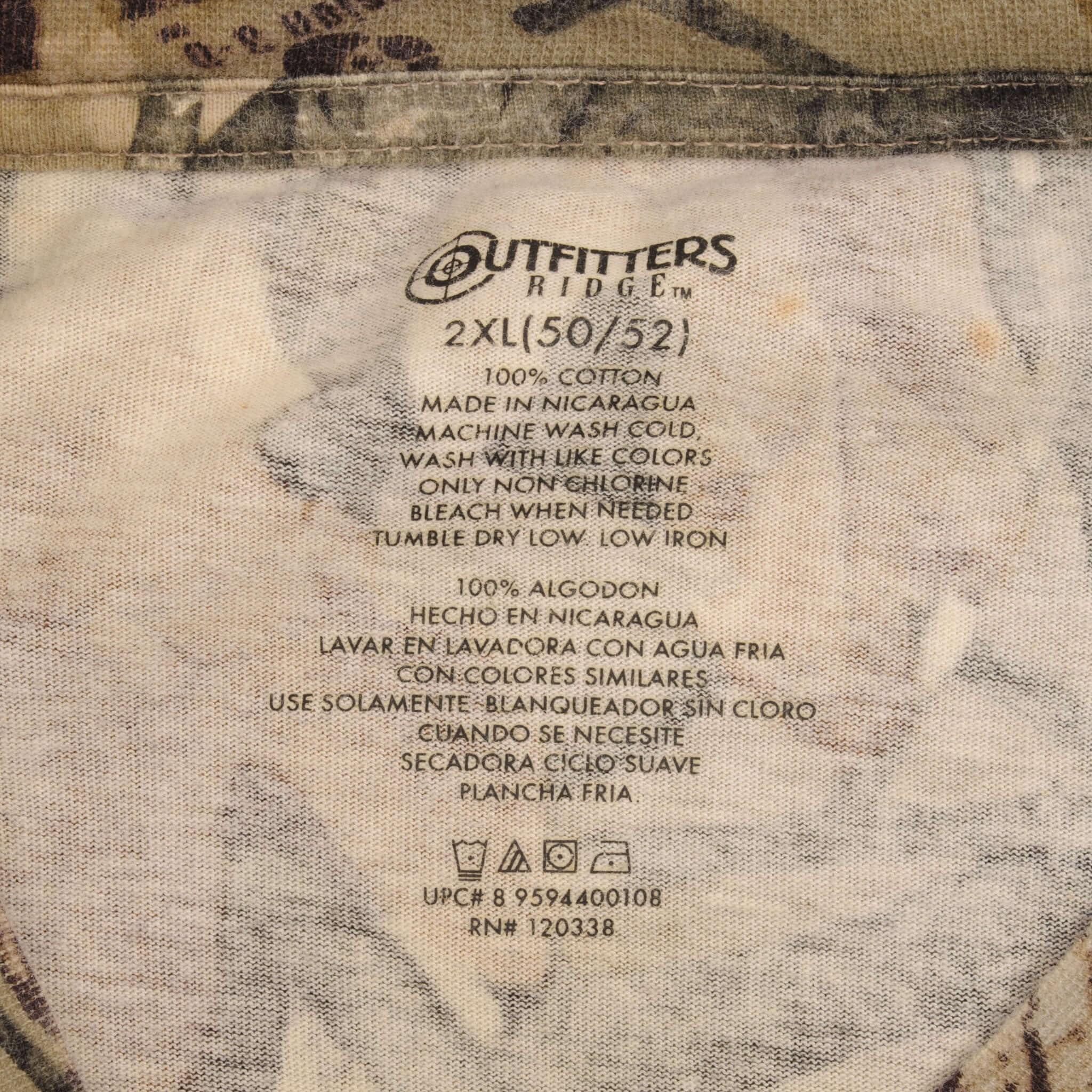 Vintage Hunting Fusion 3.0 Camo Long Sleeve Pocket Tee Shirt Size 2XL