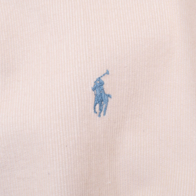 Vintage Ralph Lauren Beige Corduroy Shirt 1990S Size Small Made In USA