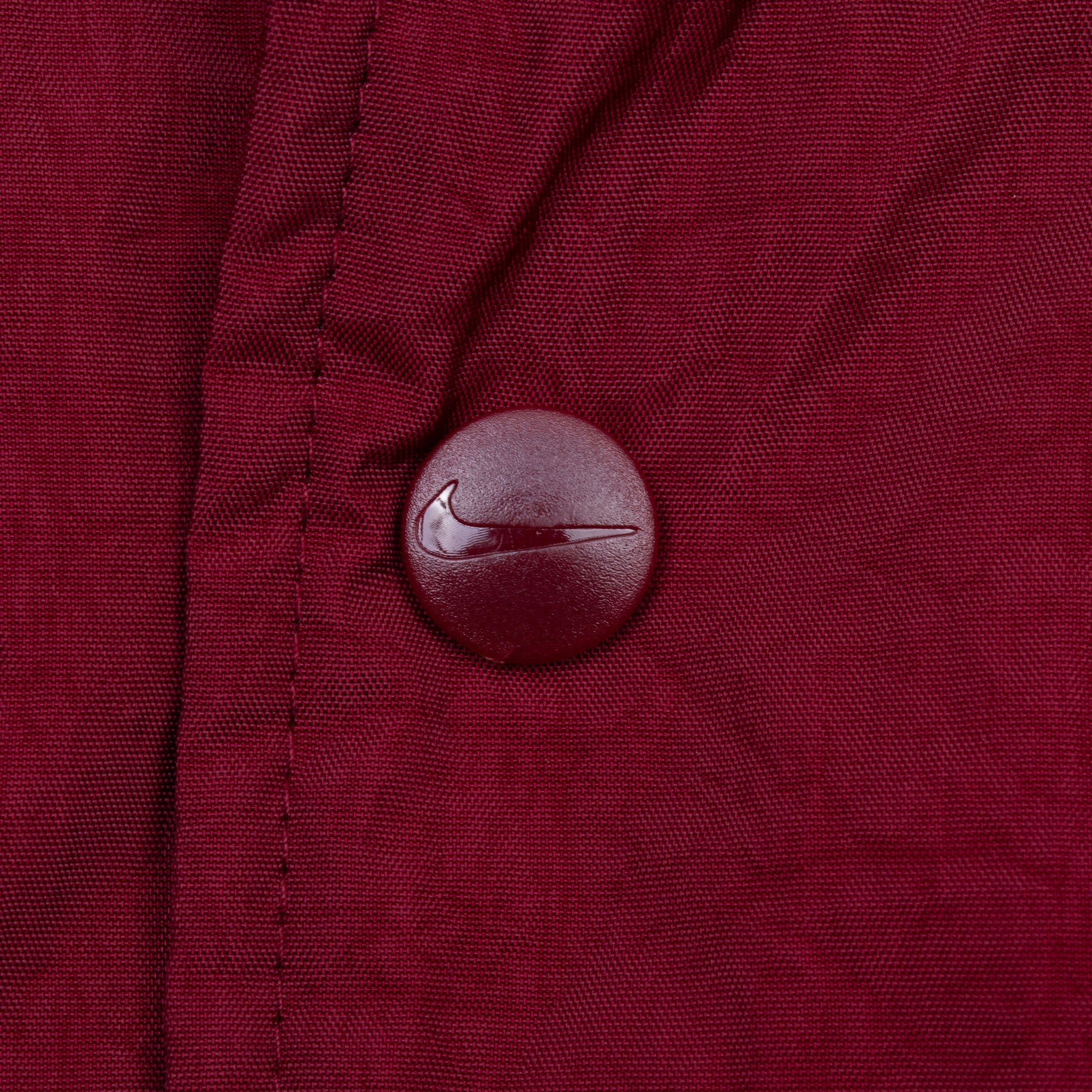 VINTAGE NIKE SPELLOUT SHERPA LINED BURGUNDY WINDBREAKER JACKET 1990S XL
