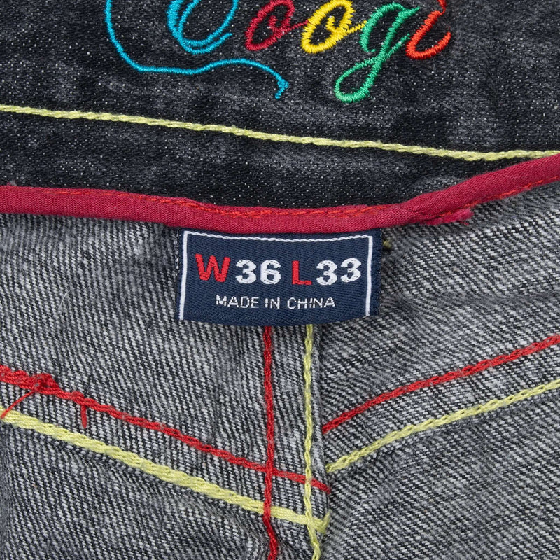Vintage Coogi Embroidered Black Denim Jeans 2000S Size 35X33

Size on tag 36X33 Actual Size 35X33