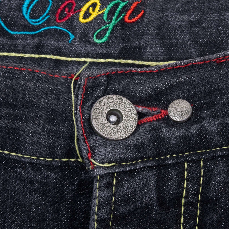 Vintage Coogi Embroidered Black Denim Jeans 2000S Size 35X33

Size on tag 36X33 Actual Size 35X33