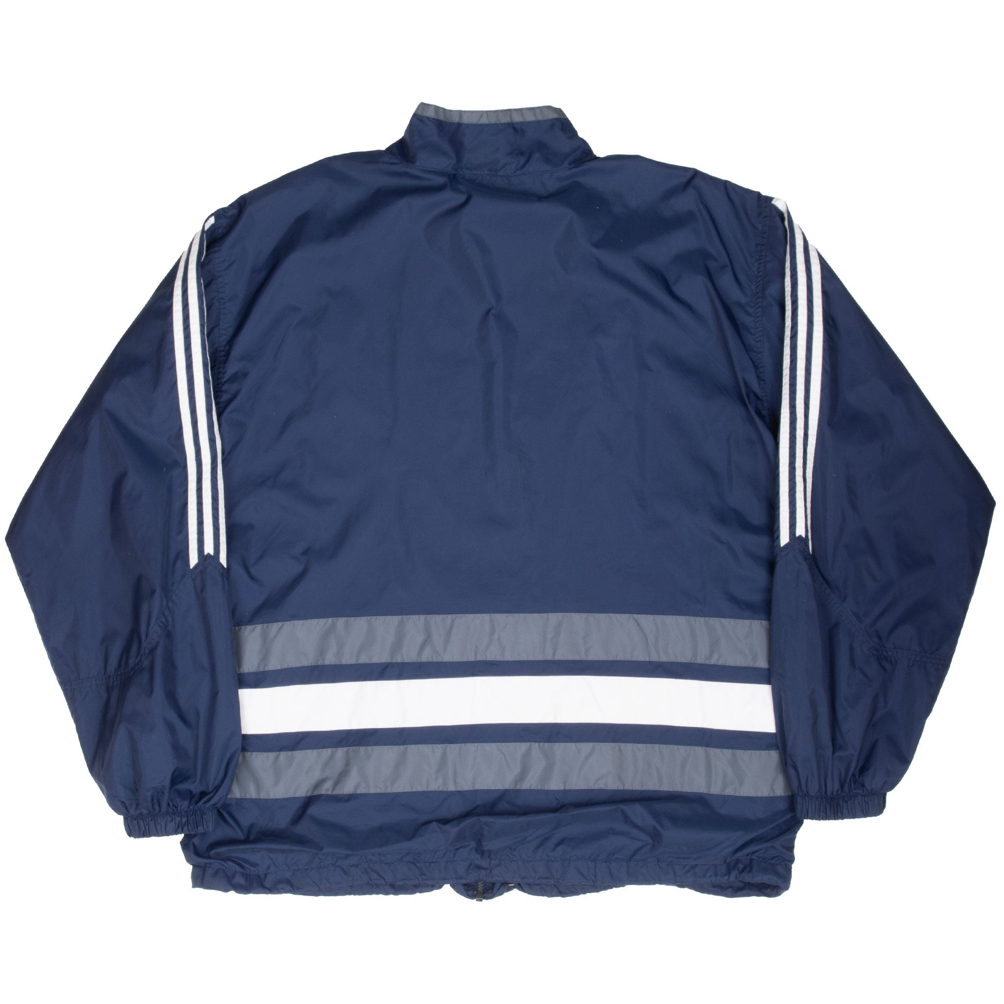 Vintage Adidas 3 Stripes Blue Windbreaker Jacket 1990S Size Xl