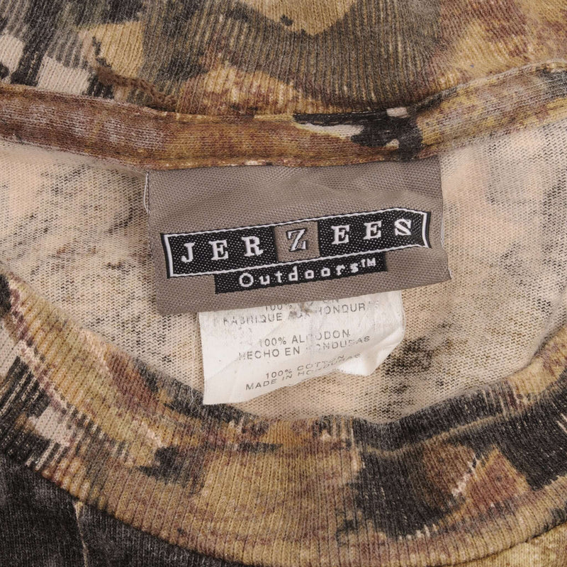 Vintage Hunting Mossy Oak Forest Floor Camo Long Sleeve Tee Shirt Size Large