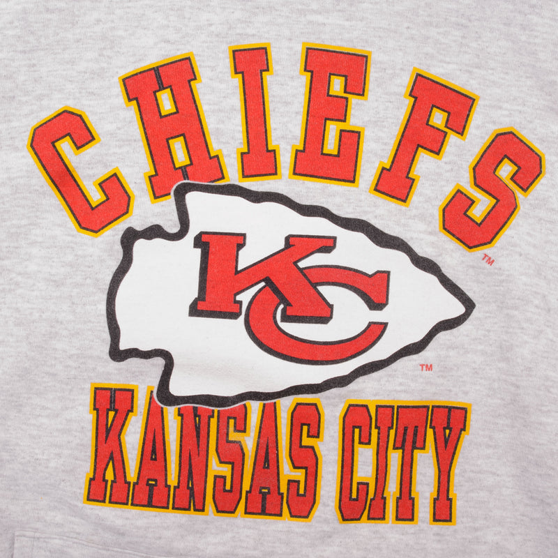 Vintage Nfl Kansas City Chiefs Hoodie Heavyweight Sweatshirt Large 1990S Made In USA