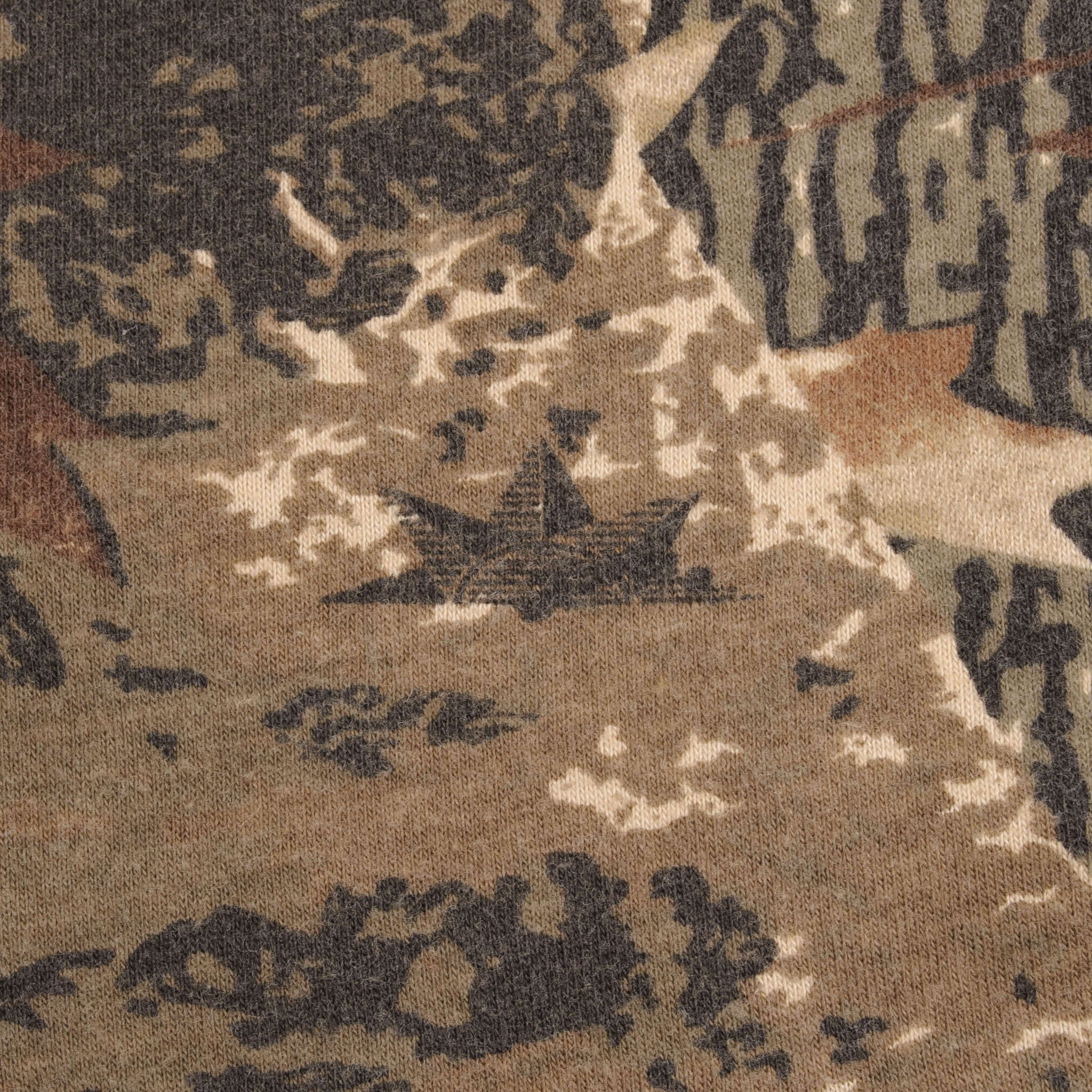 Vintage Hunting Camo Long Sleeve Pocket Tee Shirt Size Large