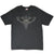 Full front view of dark gray Harley-Davidson T-shirt with winged eagle chest print