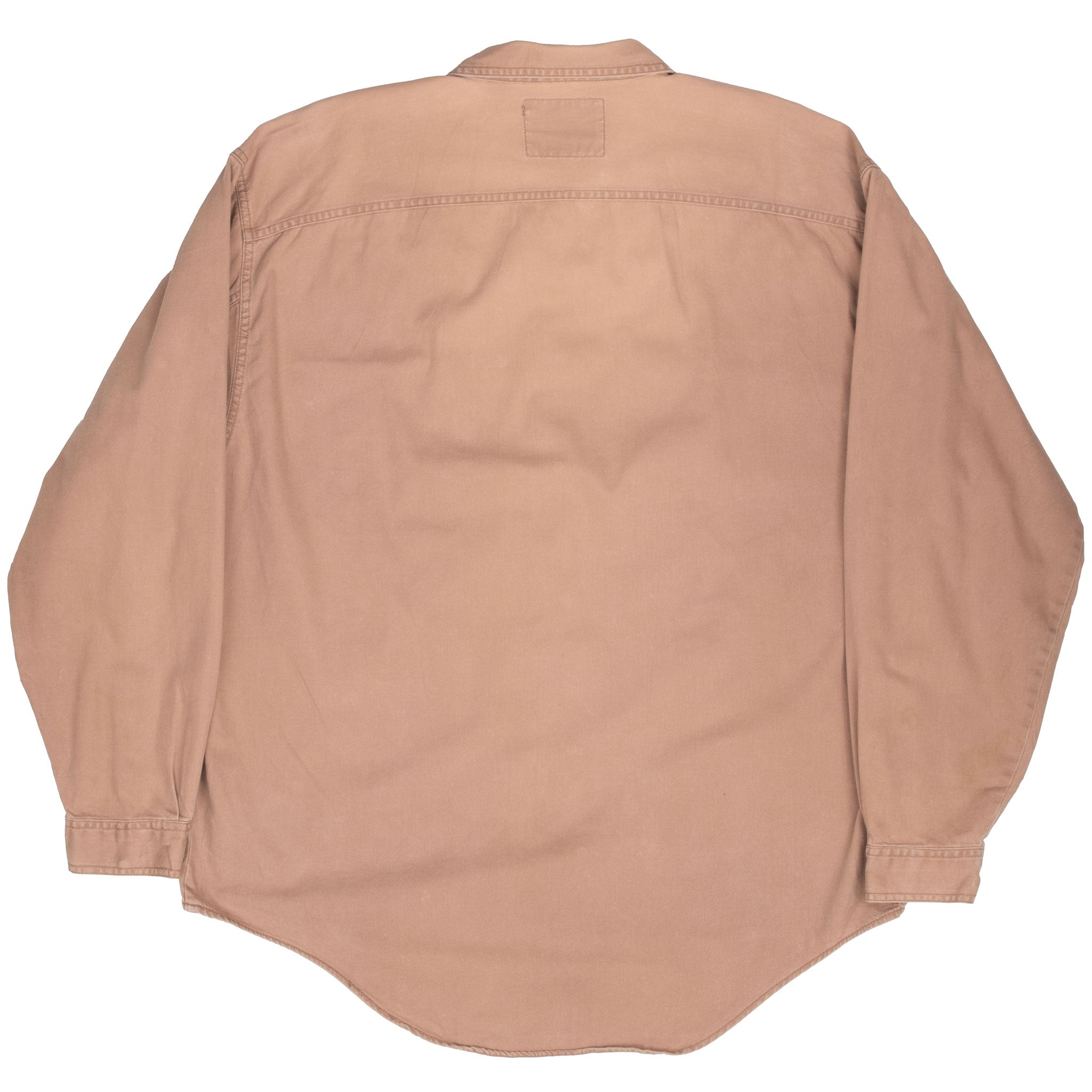 Vintage Levis Pocket Brown Denim Shirt 1990S Size XL