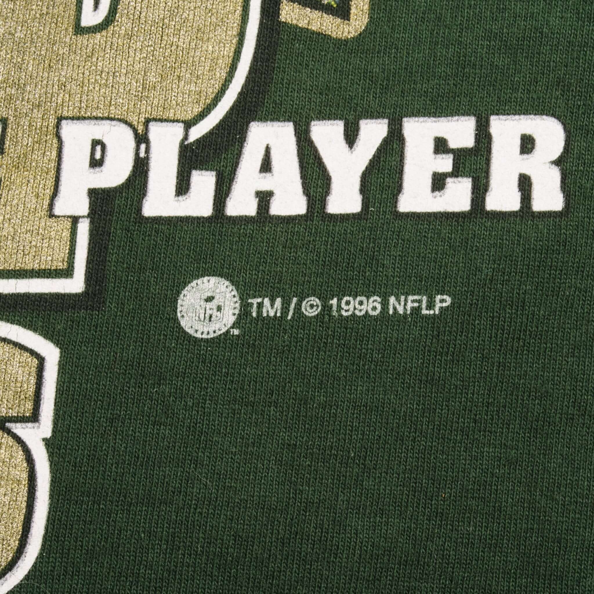 Vintage NFL Green Bay Packers Brett Favre MVP 1996 Tee Shirt Size XL