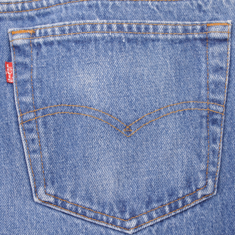 Beautiful Indigo Levis 501 Jeans 1980s Made in USA with Medium Wash   Size on tag 36X36 Actual Size 34X34   Back Button #532
