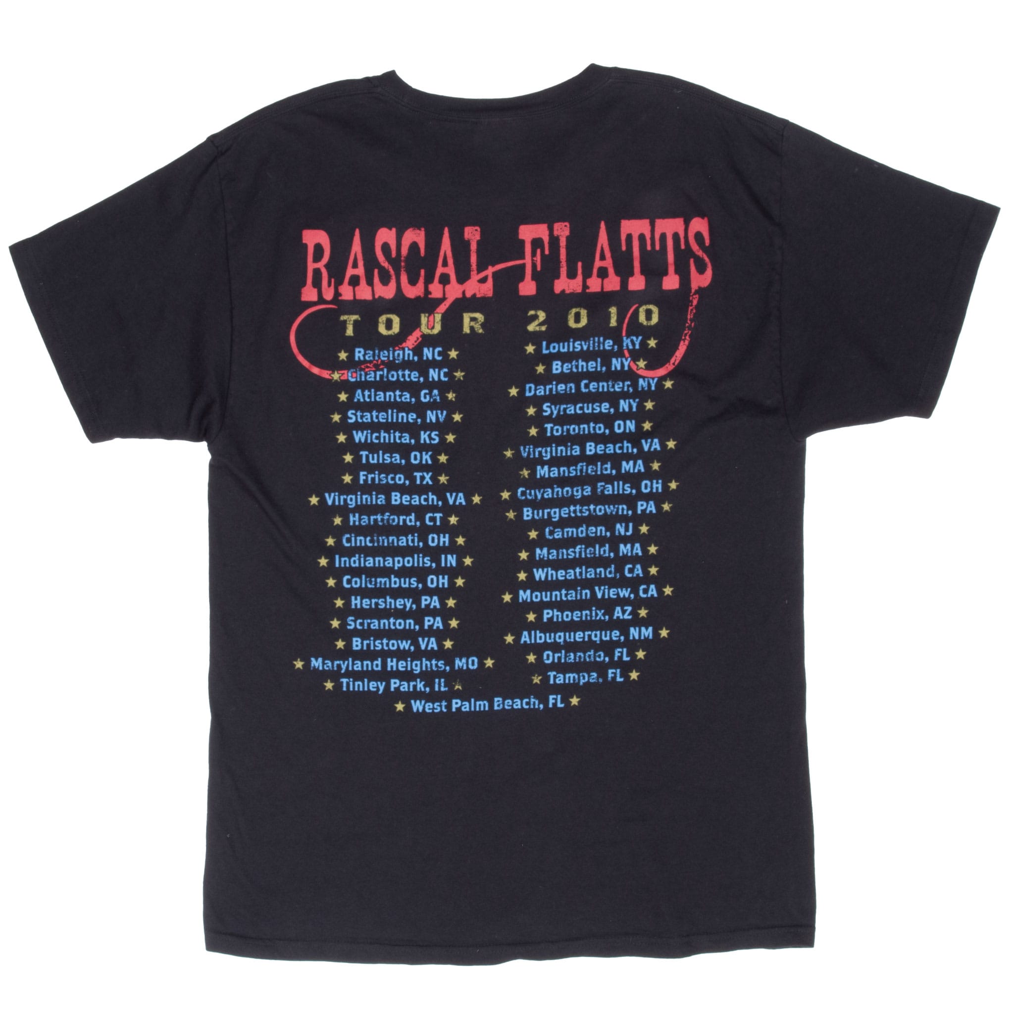 Vintage Rascal Flatts Tour 2010 Country Tee Shirt Size Medium