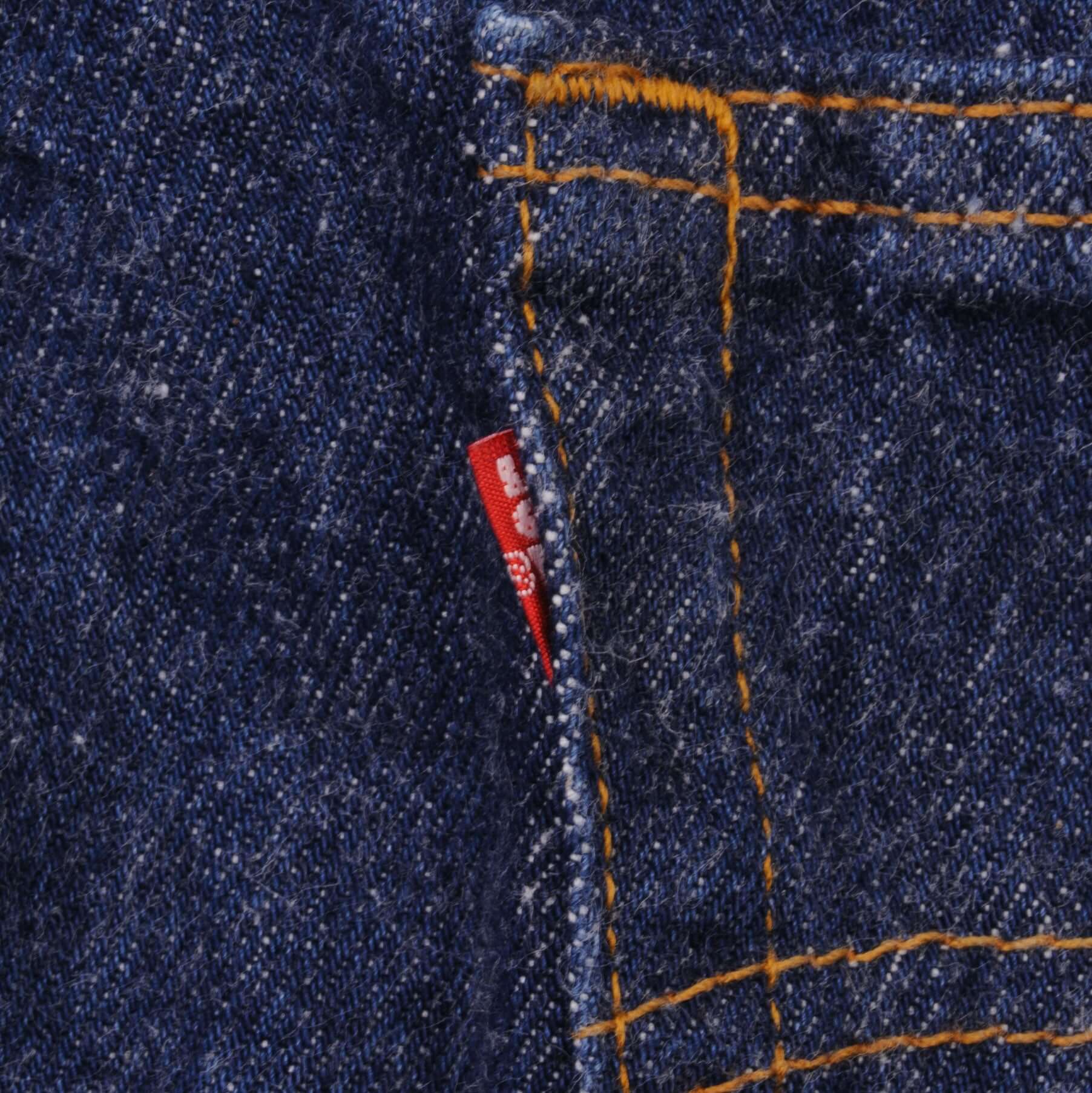 Beautiful Indigo Levis 501 Jeans 1980s Made in USA with Very Dark Wash   Size on tag 35X30 Actual Size 32X28 Back Button #552