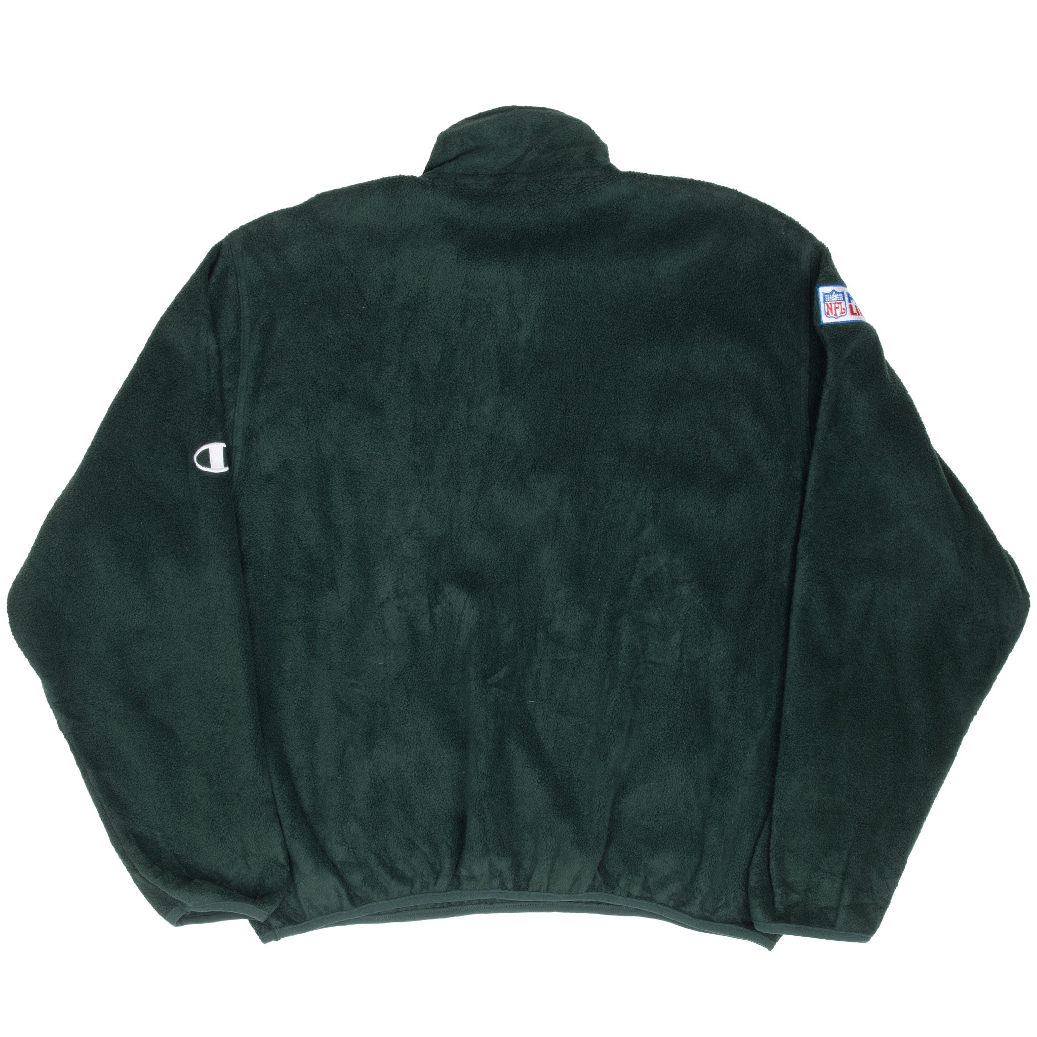 Vintage Nfl Green Bay Packers Quarter Zip Champion Fleece Jacket Size Large 1990S