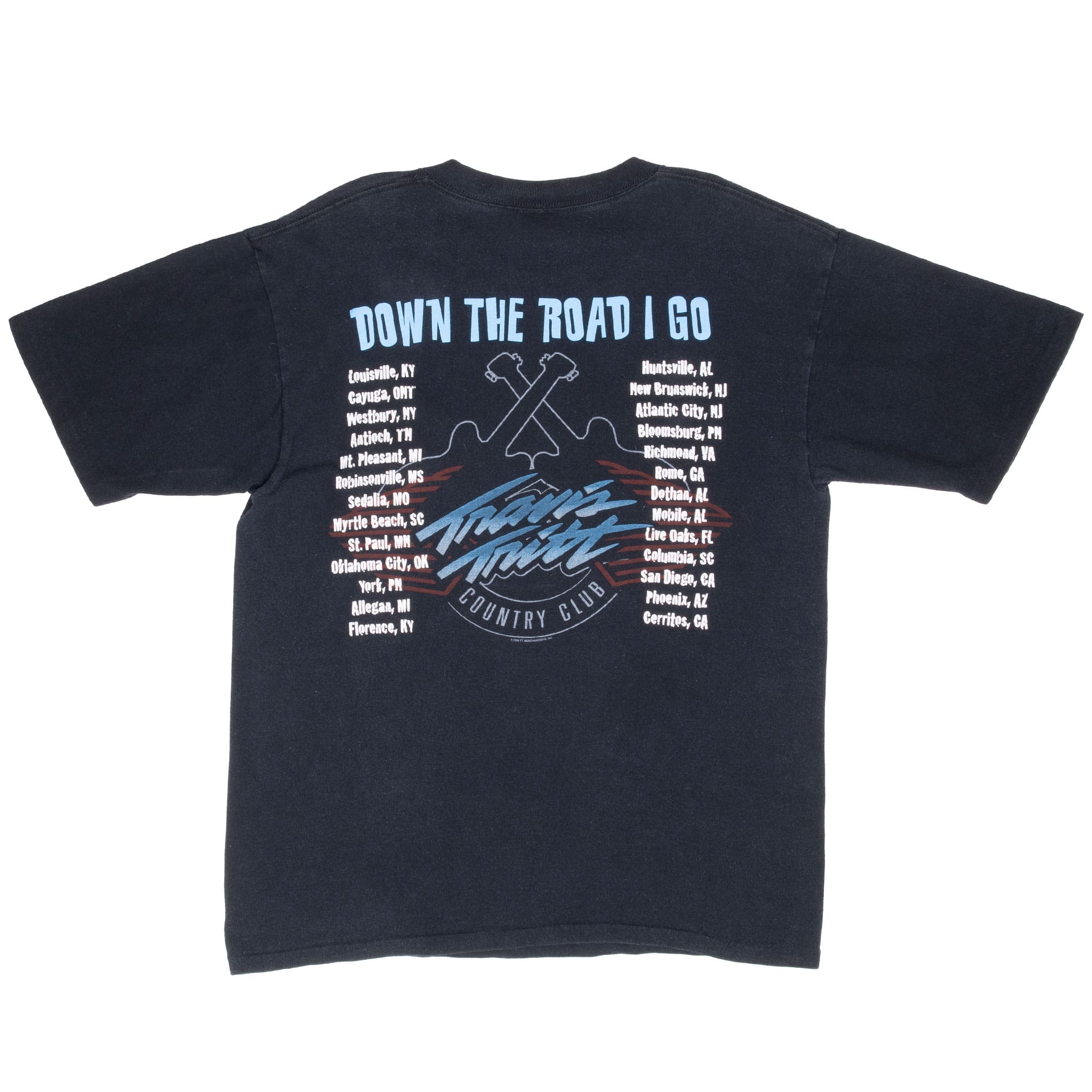 Vintage Travis Tritt Down The Road I Go 2000 Tee Shirt Size Large
