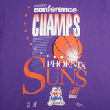 Vintage NBA Finals Phoenix Suns 1993 Western Conference Champions Tee Shirt Size Medium With Single Stitch Sleeves