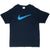 Vintage Nike Neon Big Swoosh Blue Tee Shirt 1990S Size Large Made In Usa