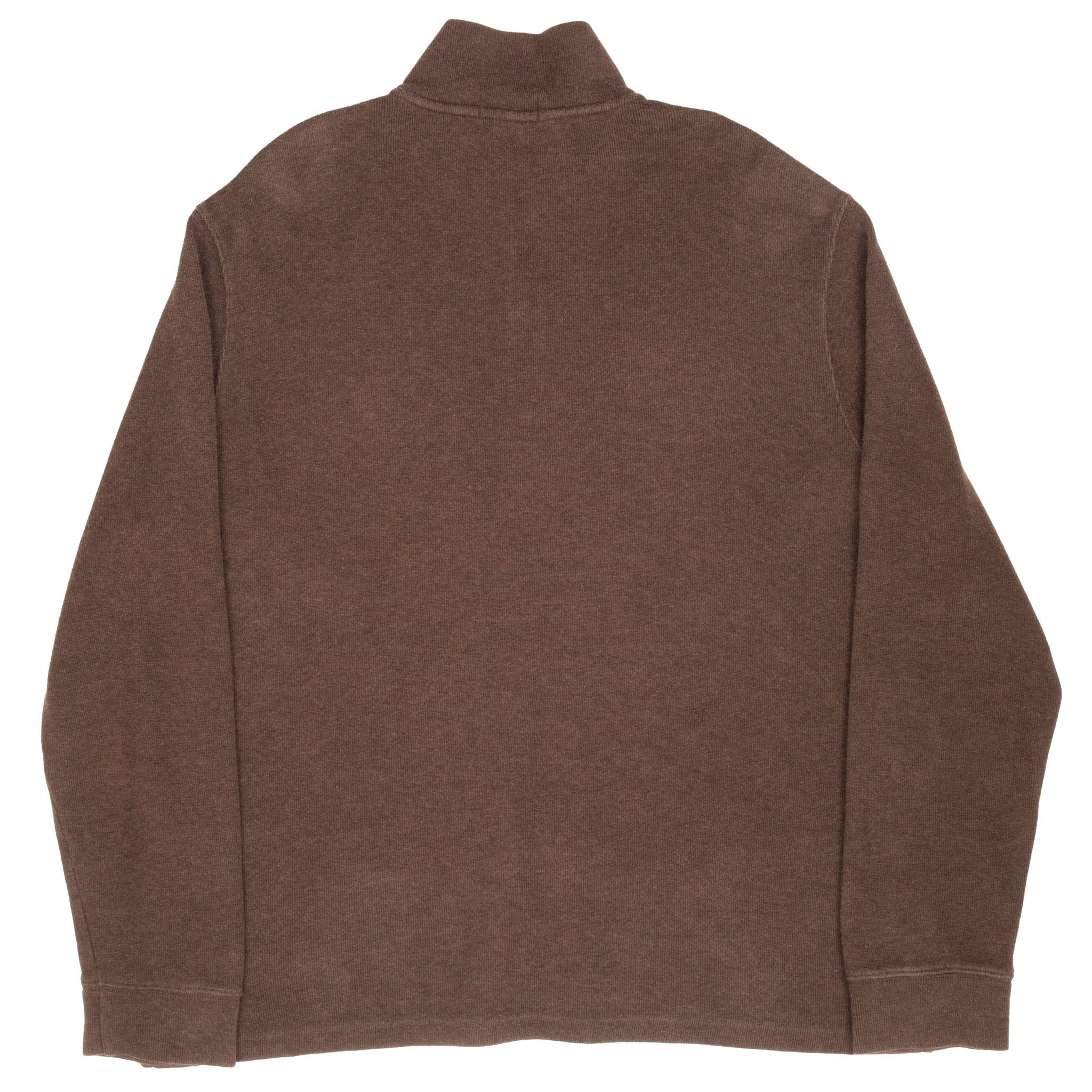 POLO RALPH LAUREN BROWN QUARTER 1/4 ZIP SWEATER SIZE XL