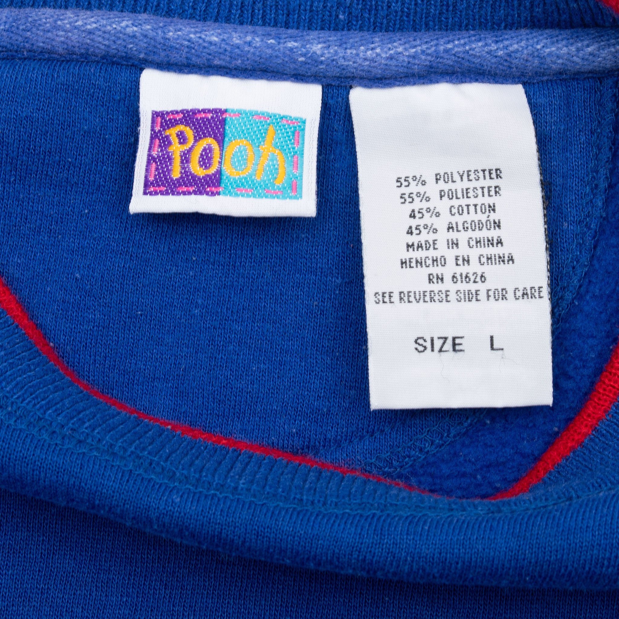 Vintage Disney Winnie The Pooh Embroidered 1990S Sweatshirt Size Large Made In Usa