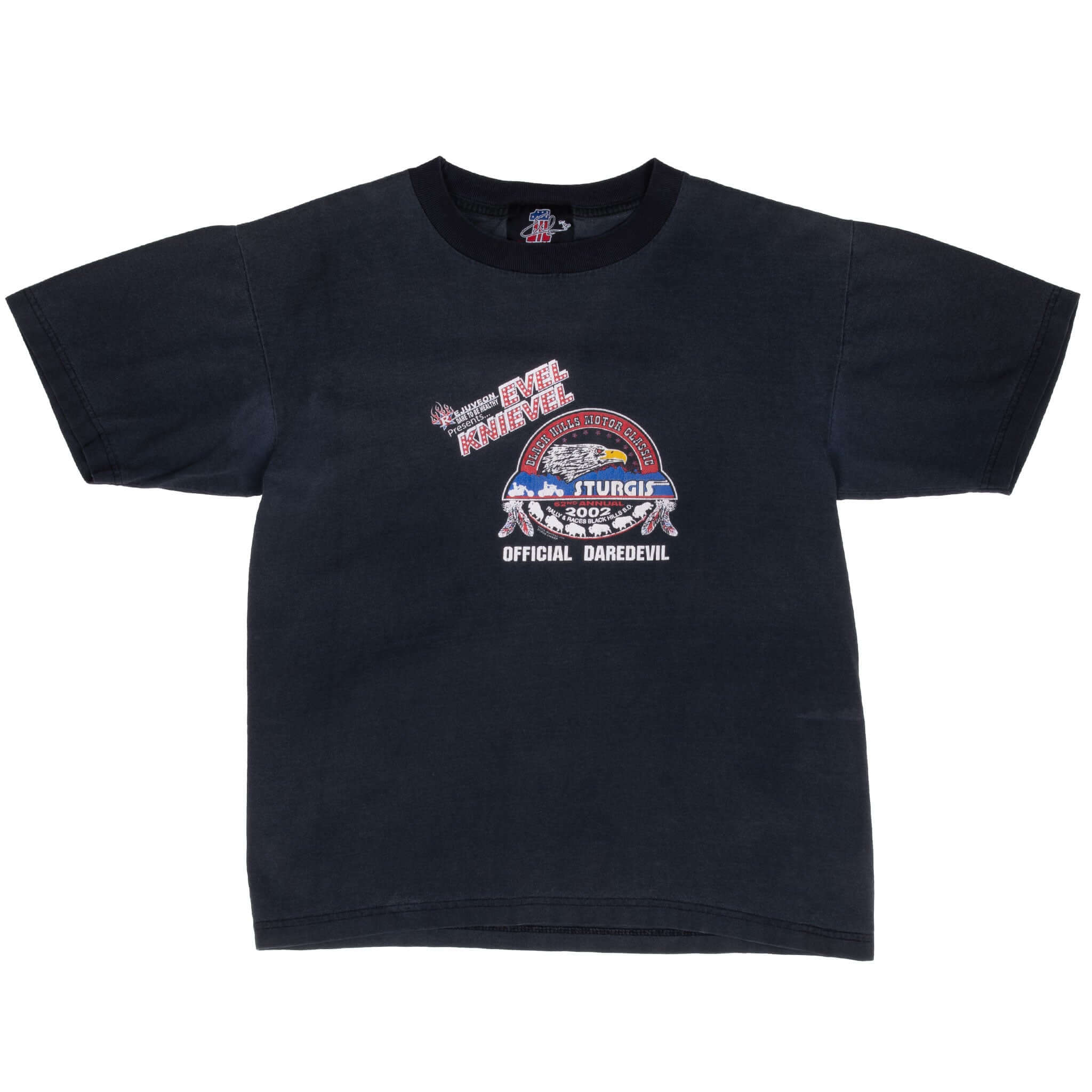 Vintage Biker Sturgis Rally Evel Knievel 2002 Tee Shirt Size Medium Made In Usa
