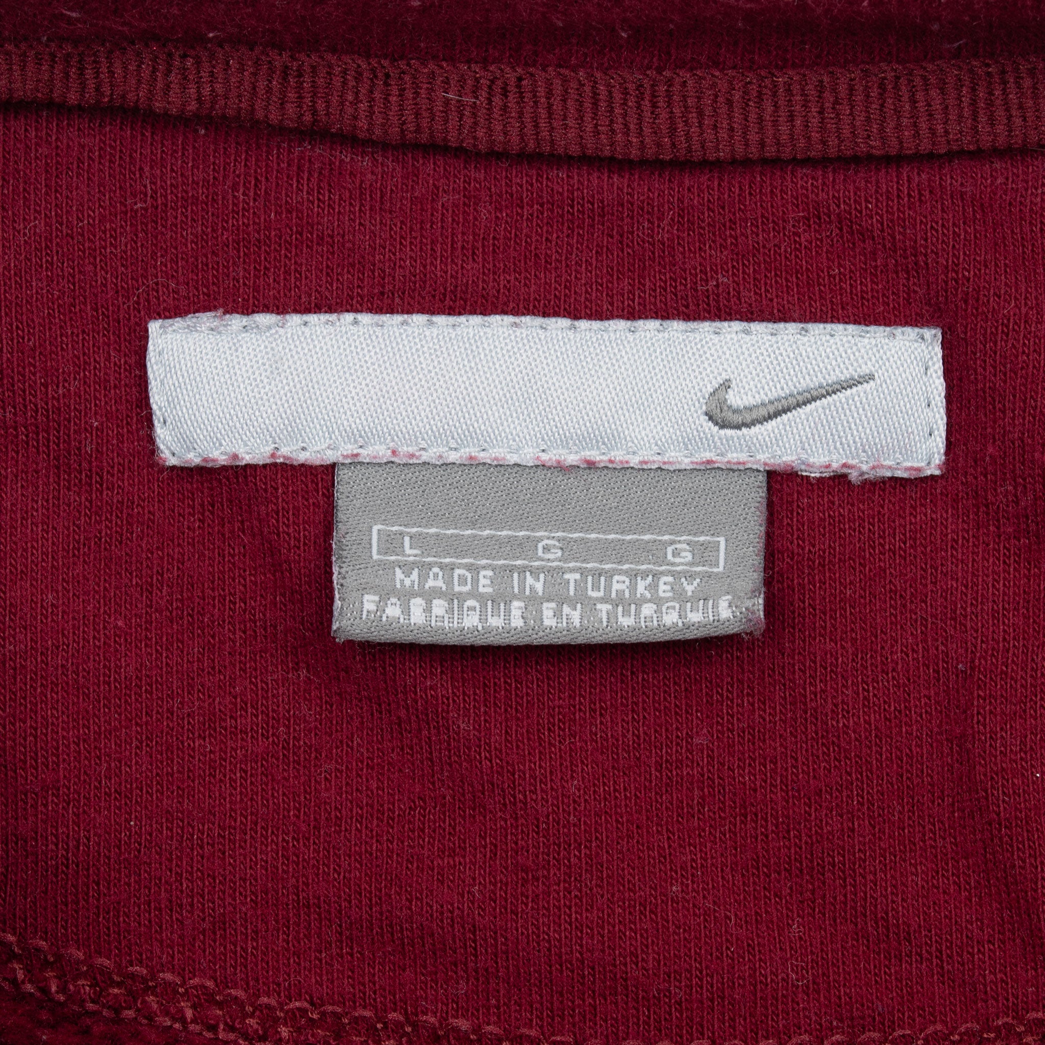 Vintage Nike Classic Swoosh Red Burgundy Sweatshirt 2000S Size Large