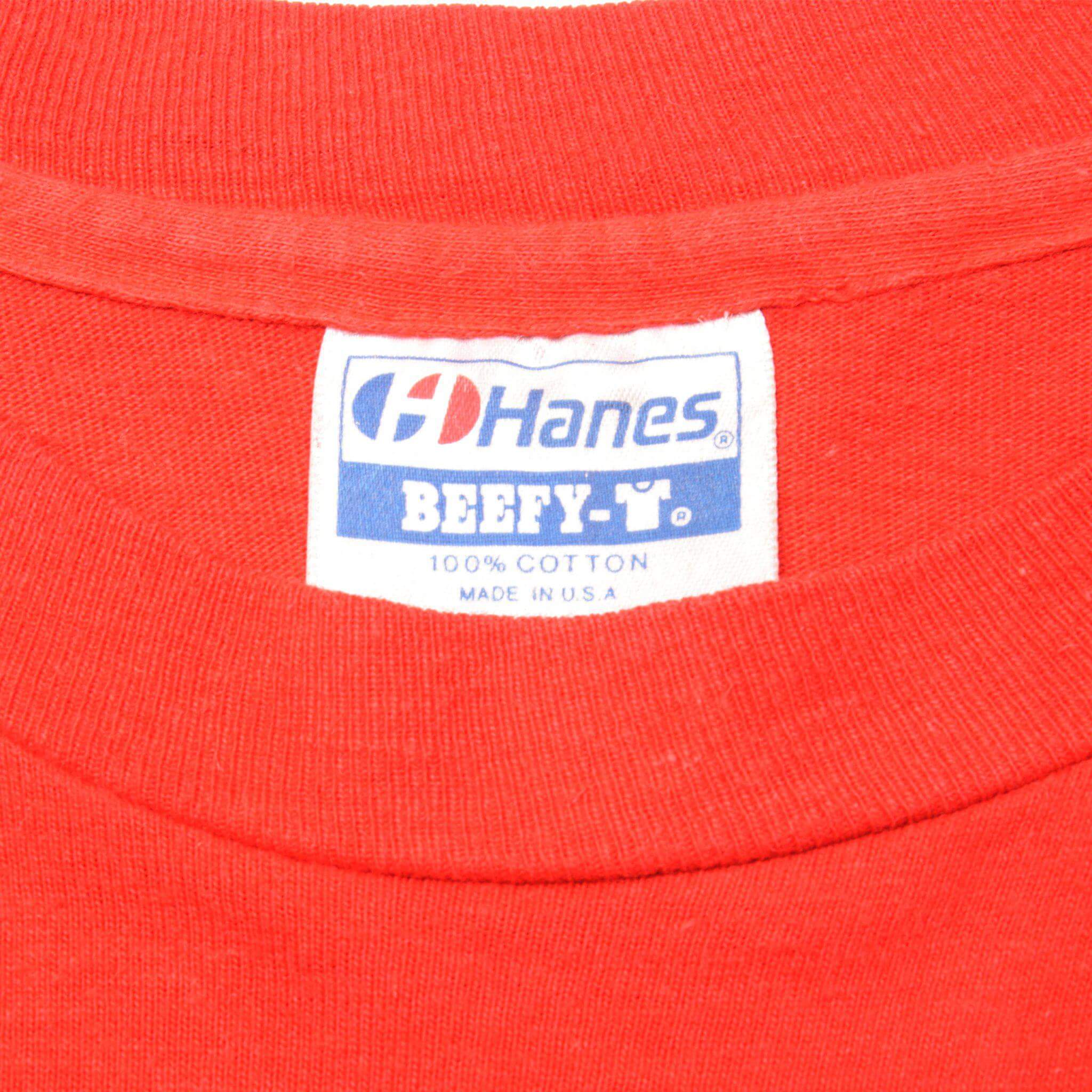 Vintage Label Tag Hanes Beefy-T 80s 1980s