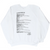 Back of white sweatshirt with Pebbles Flintstone profile text print