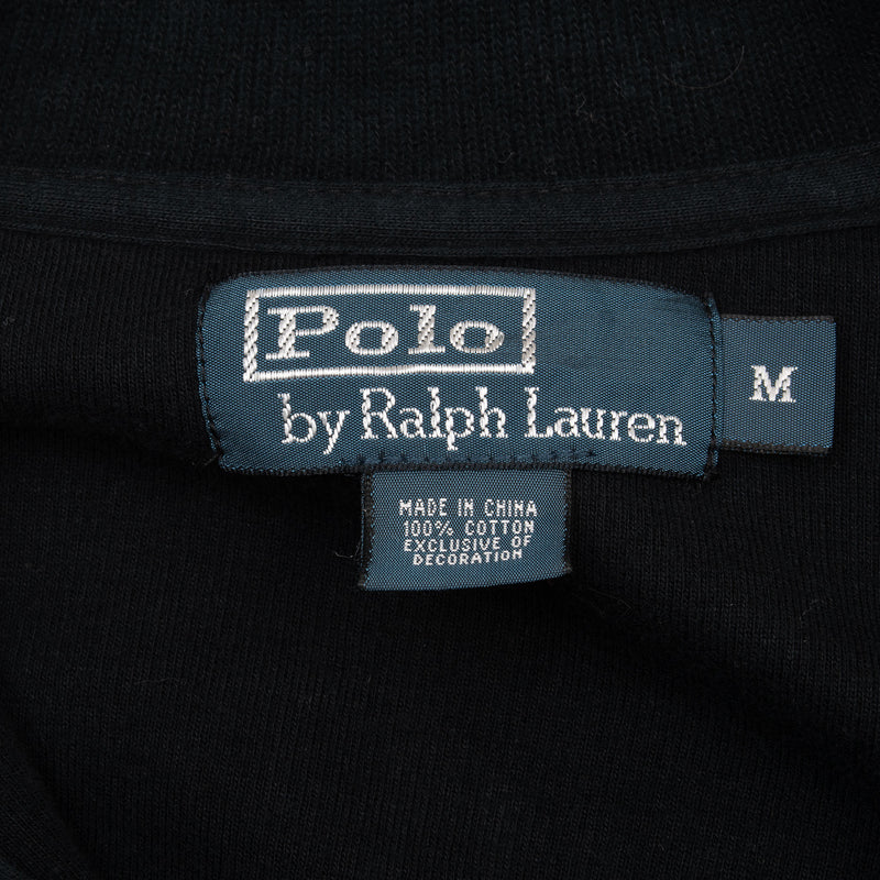 Polo Ralph Lauren Black Quarter 1/4 Zip Sweatshirt Size Medium