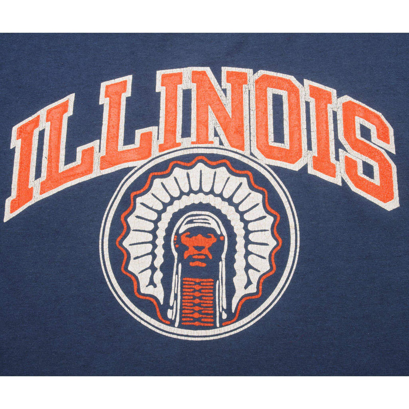 VINTAGE CHAMPION ILLINOIS UNIVERSITY TEE SHIRT 1980S SIZE MEDIUM MADE IN USA