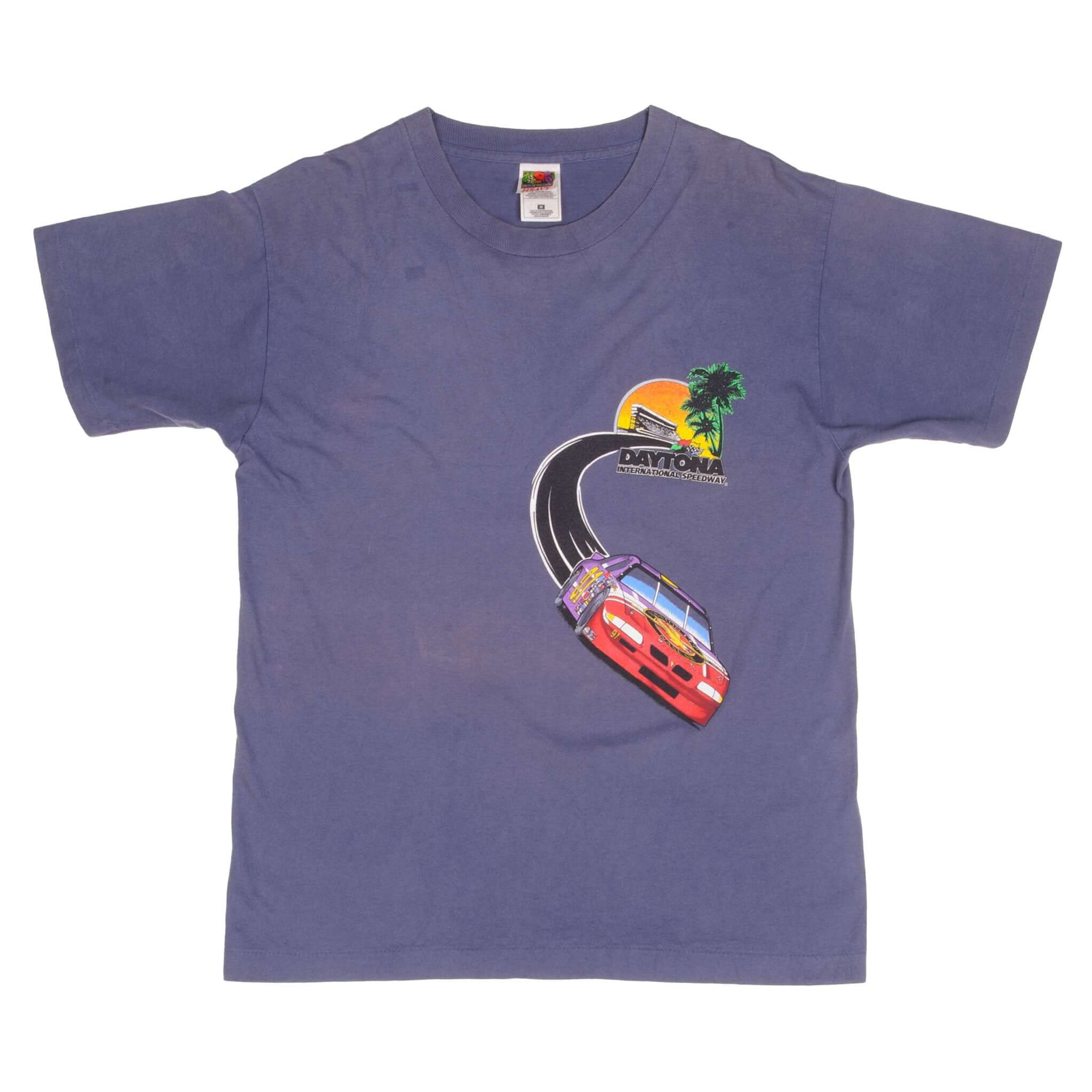 Vintage Nascar Daytona International Speedway 1997 Tee Shirt Size Medium Made In USA With Single Stitch Sleeves