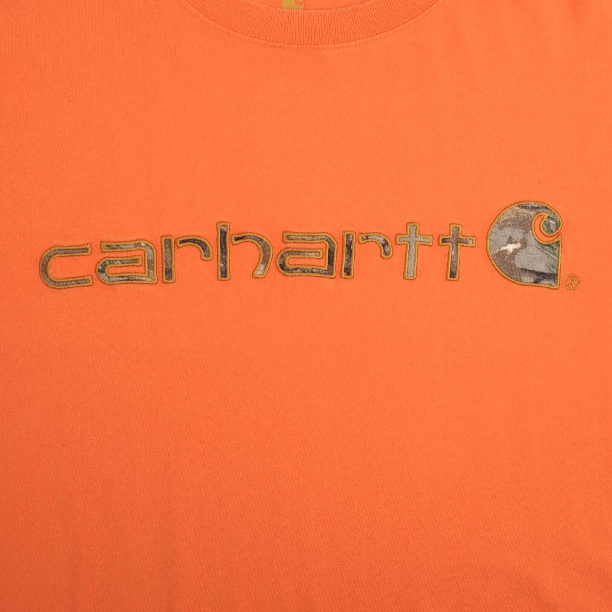 Vintage Carhartt Embroidered Camo Tee Shirt 2000S Size Large